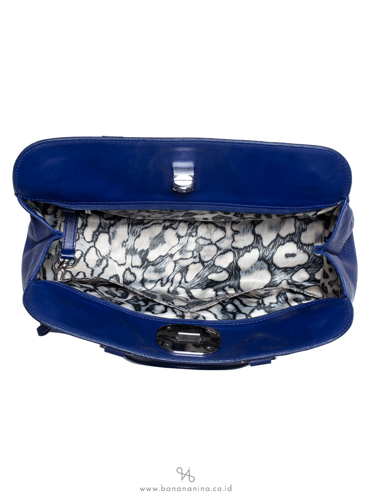 LONGCHAMP Gatsby Exotic Leather Satchel Blue