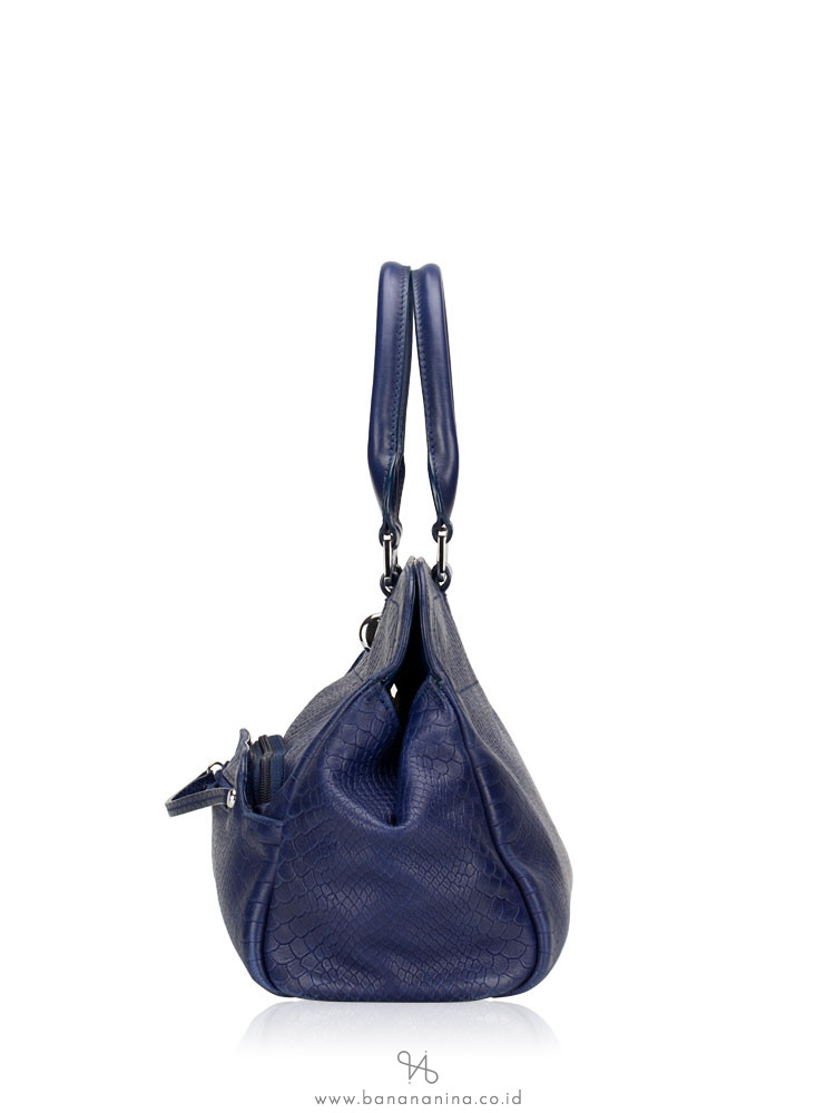 LONGCHAMP Gatsby Exotic Leather Satchel Blue