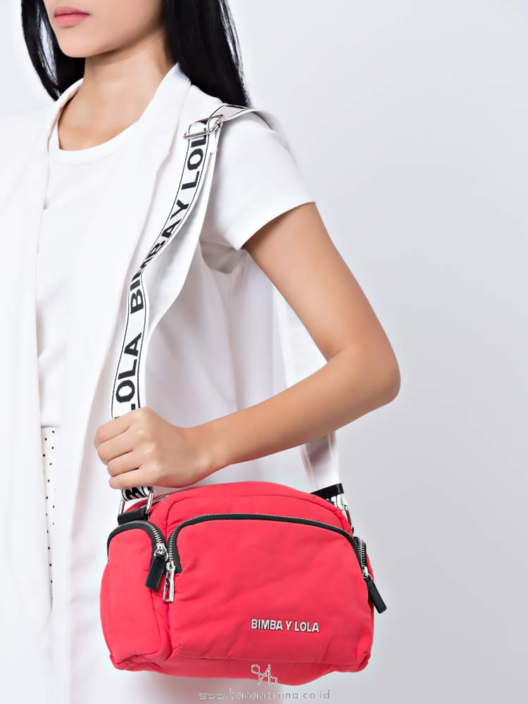 BIMBA Y LOLA Padded Pocket Crossbody Red