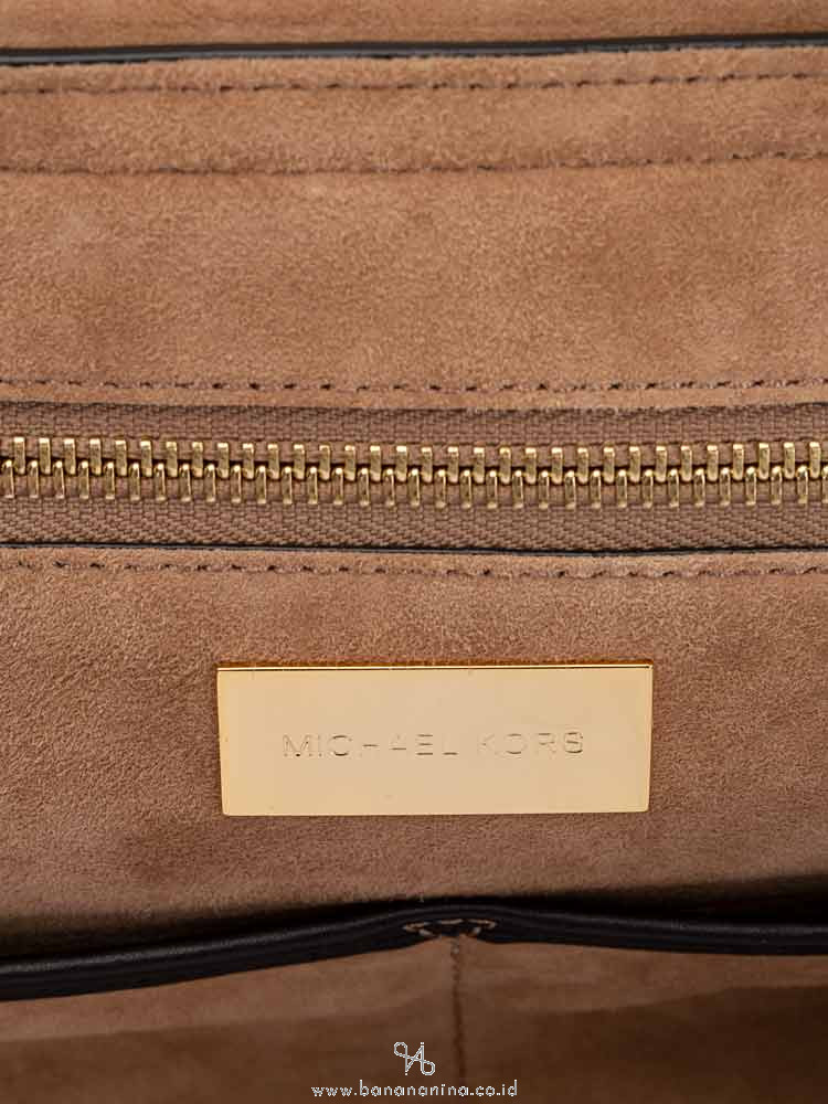 MICHAEL KORS Miranda Crocodile Medium Tote Black