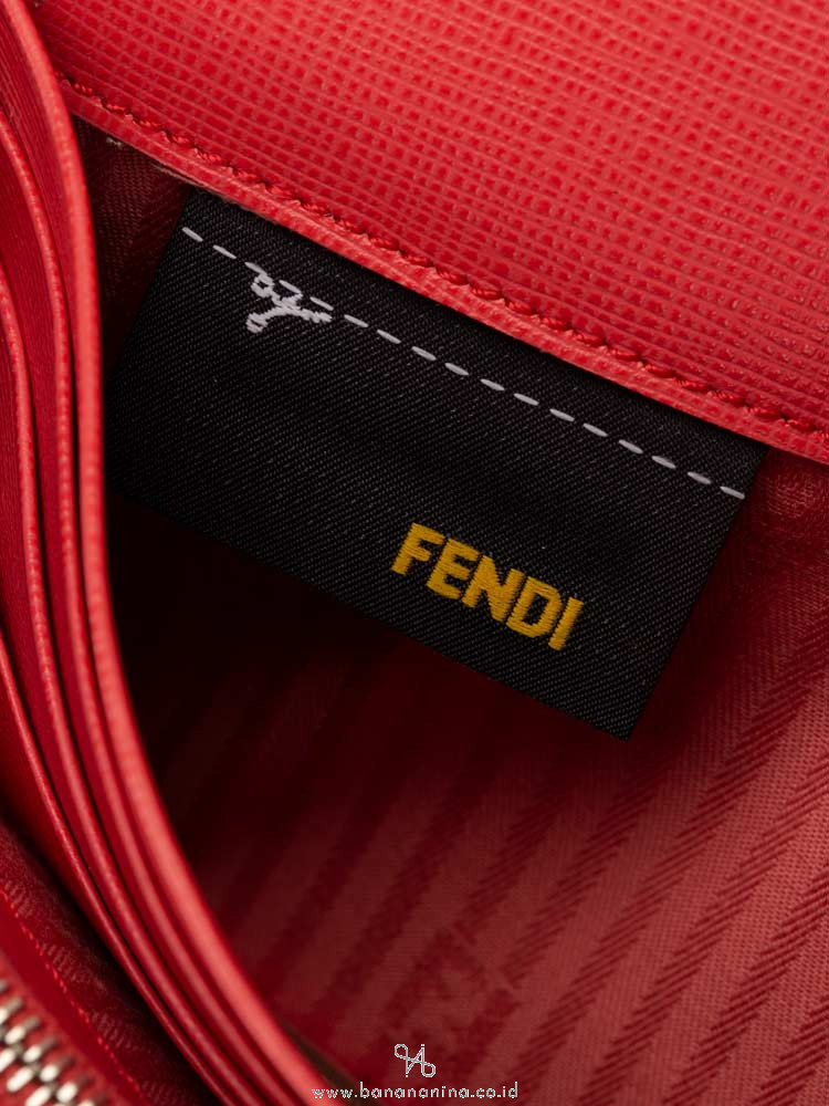 FENDI Vitello Elite Monster Continental Wallet Yellow