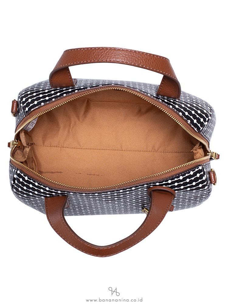 FOSSIL SHB2163005 Fiona Satchel Black White
