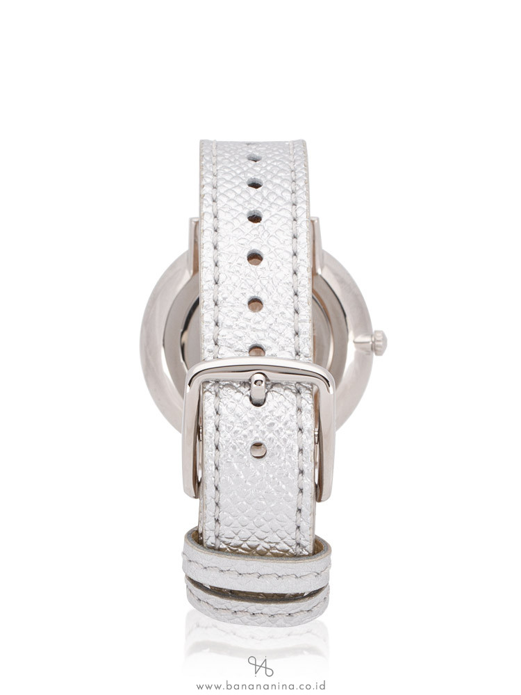 COACH 14502685 Slim Easton Leather Strap Metallic Silver
