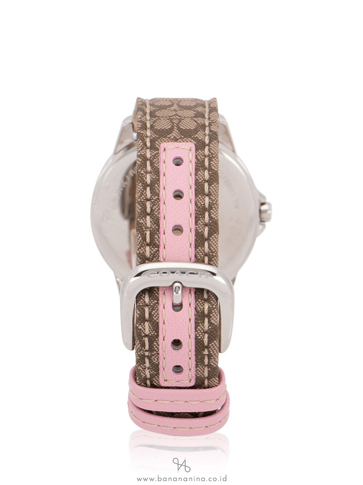 COACH 14501621 Classic Signature Strap Khaki Pink