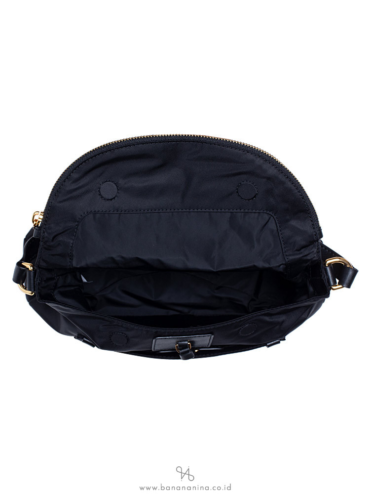 MARC JACOBS Preppy Nylon Sasha Crossbody Black Gold