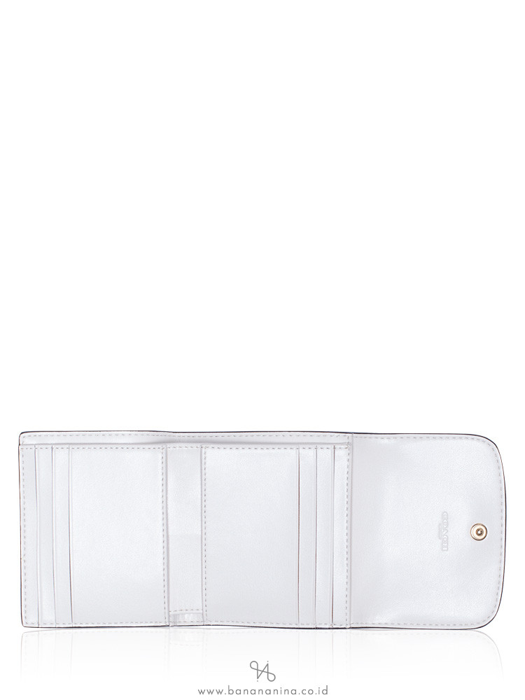 COACH 87589 Signature Soft Leather Small Wallet Light Khaki Chalk