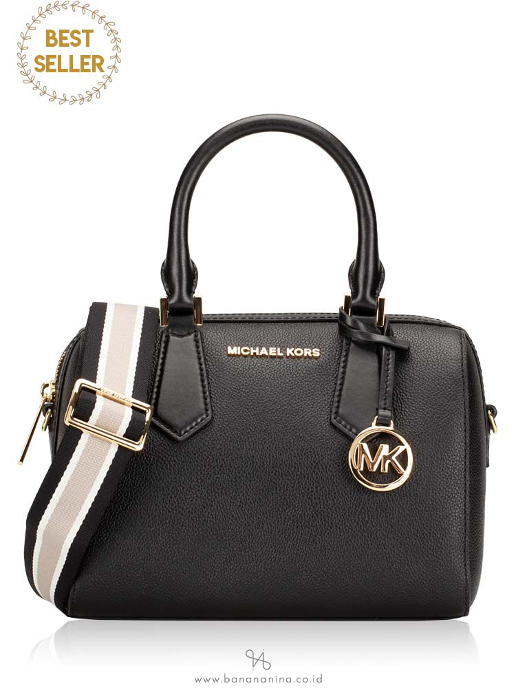 MICHAEL KORS Hayes Leather Small Duffle Black