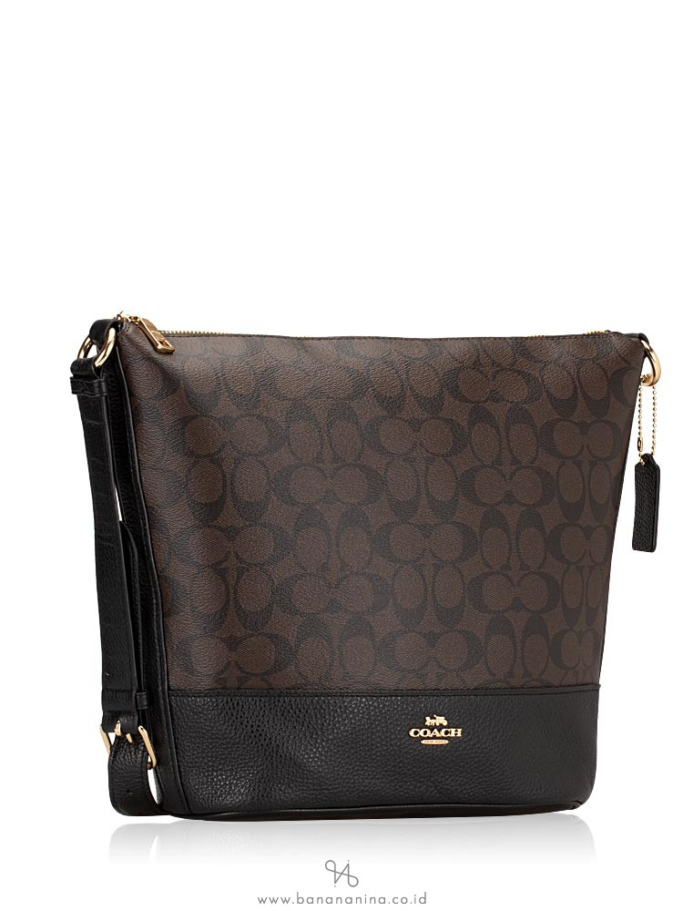 COACH 72852 Signature Paxton Duffle Brown Black