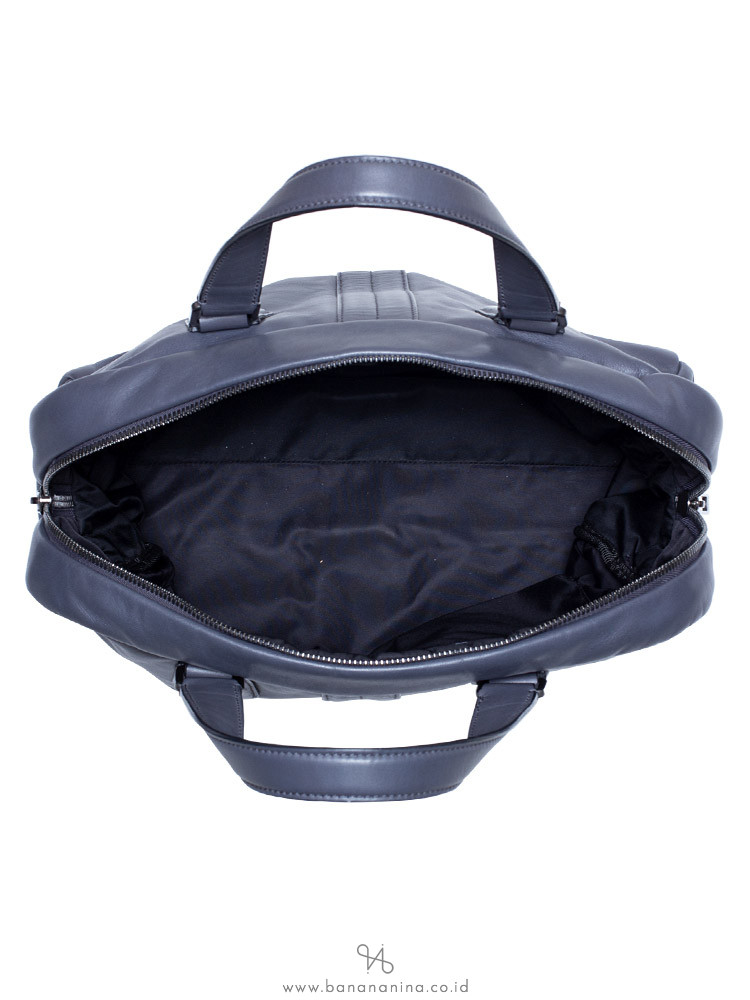 TOD'S Men Leather Briefcase Grey
