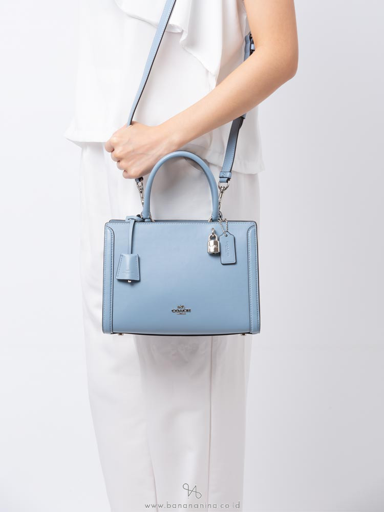 COACH 72667 Zoe Small Leather Carryall Cornflower