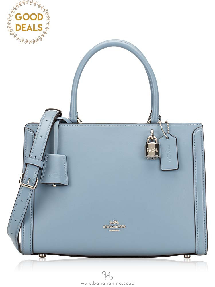 COACH 72667 Zoe Small Leather Carryall Cornflower