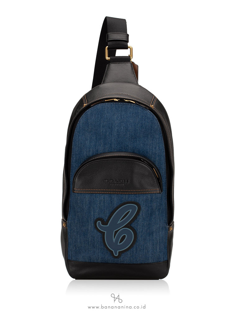 COACH Men 51220 Houston Sling Pack Denim