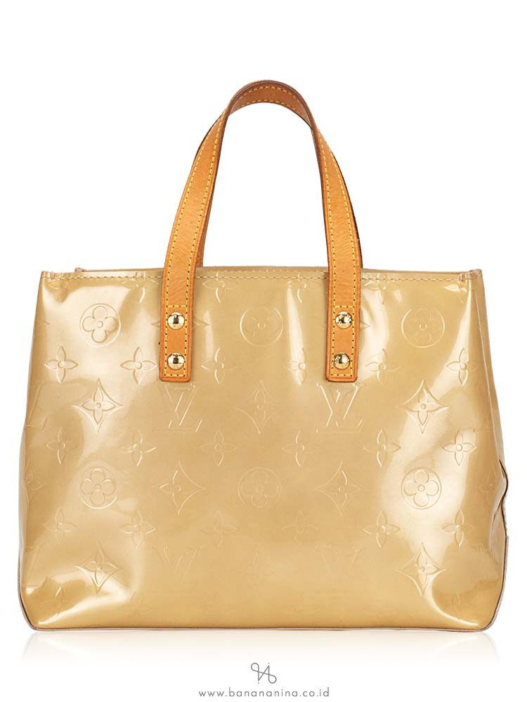 LOUIS VUITTON Monogram Vernis Noisette PM Beige