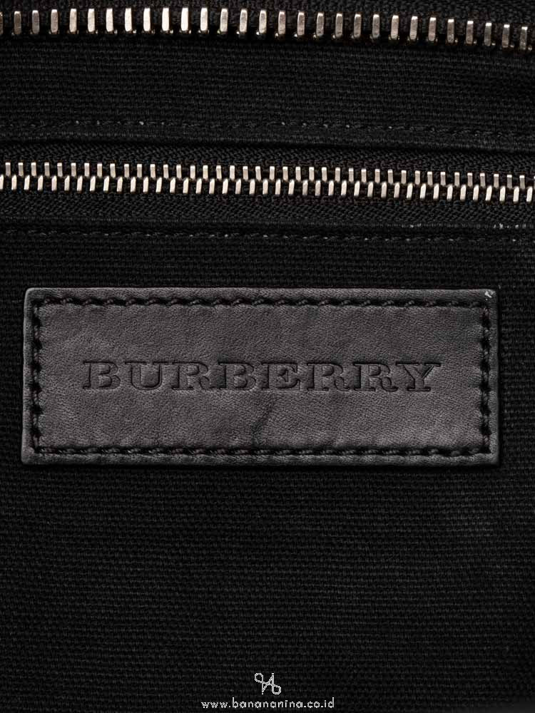 BURBERRY Check Medium Harcourt Satchel Black