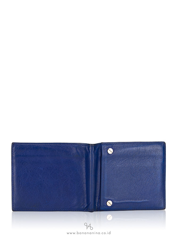 BALENCIAGA Men Classic Square Wallet Blue