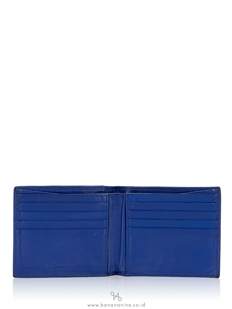 BALENCIAGA Men Classic Square Wallet Blue