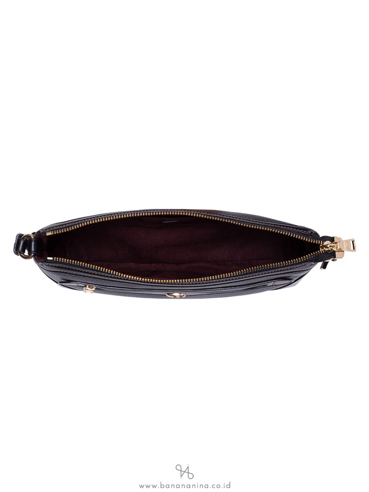 COACH 72839 Ivie Leather Messenger Black