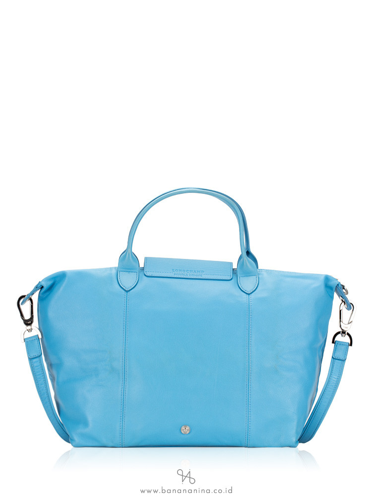LONGCHAMP Le Pliage Cuir Medium SH Ice Blue