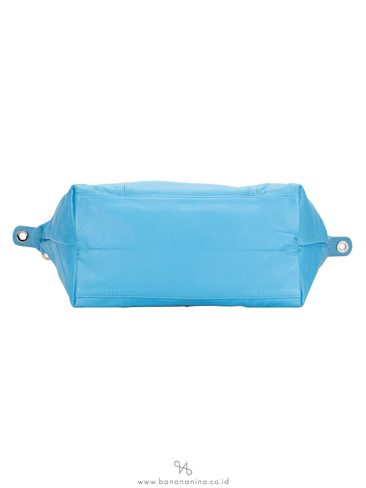 LONGCHAMP Le Pliage Cuir Medium SH Ice Blue