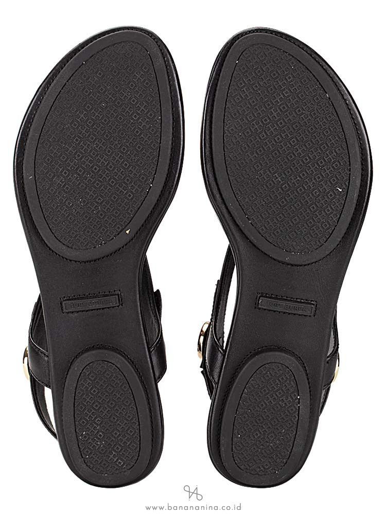 TORY BURCH Minnie Travel Sandal Black Sz 7.5