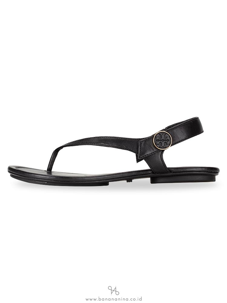 TORY BURCH Minnie Travel Sandal Black Sz 7.5