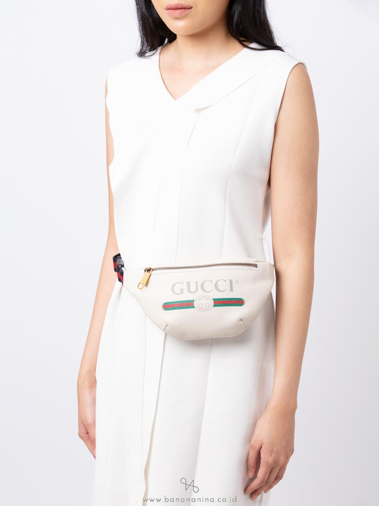 GUCCI Print Small Belt Bag White