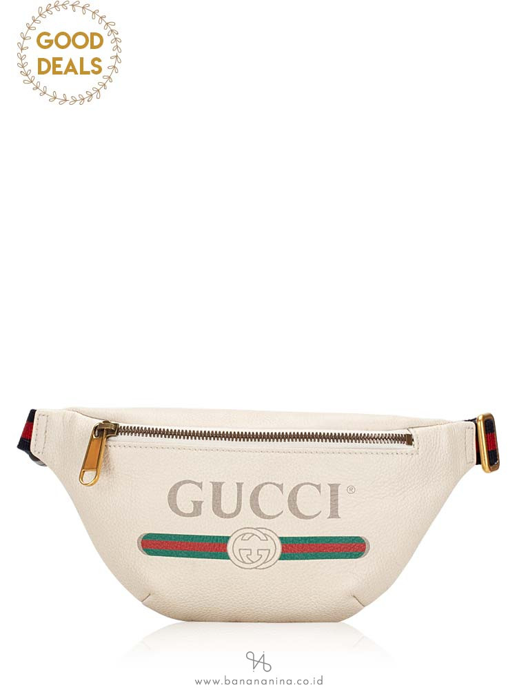 Gucci Print Small Belt Bag White