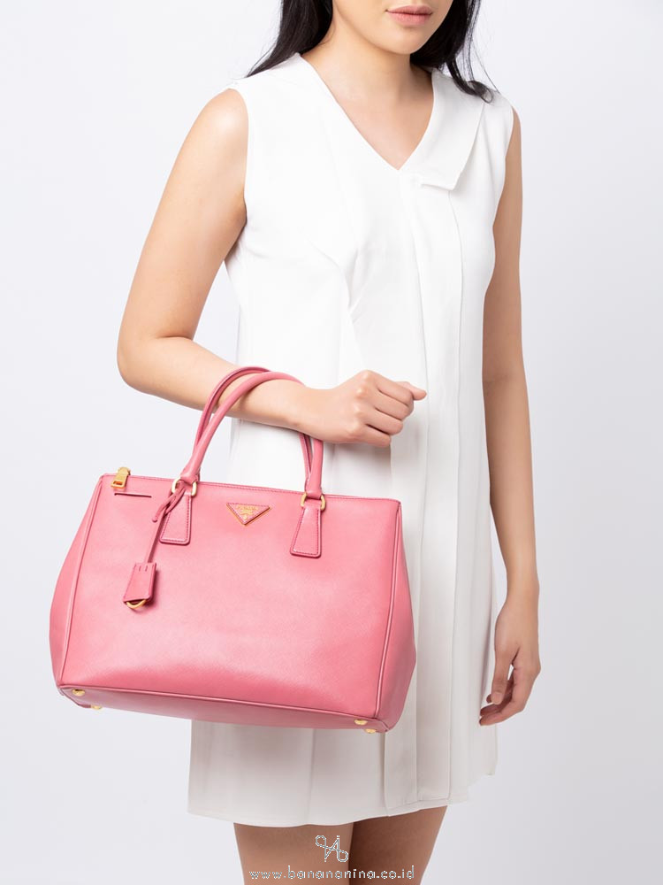 PRADA BN2274 Saffiano Lux Double Zip Tote Tamaris