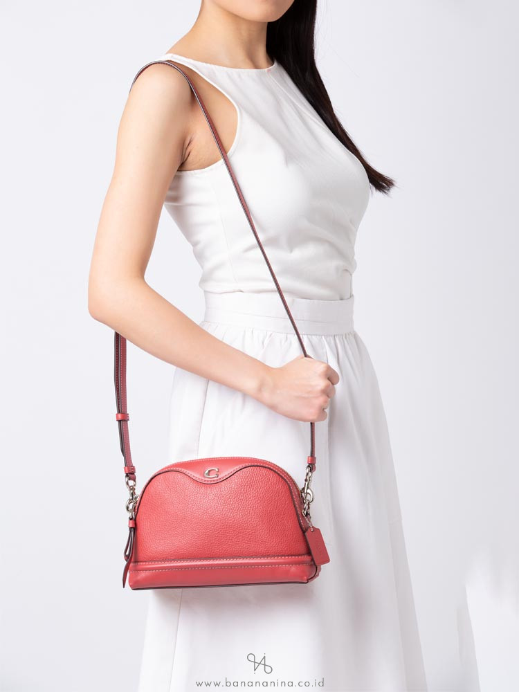 COACH 37863 Ivie Leather Crossbody Washed Red