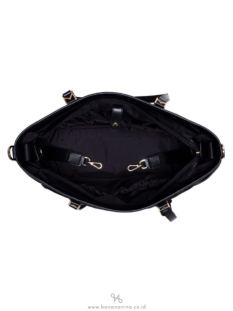 Michael Kors Connie Nylon Large Diaper Bag Black