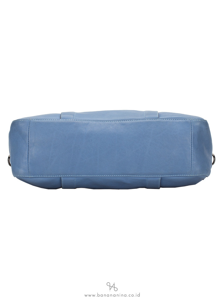 Longchamp 3d Medium Leather Satchel Blue Mist