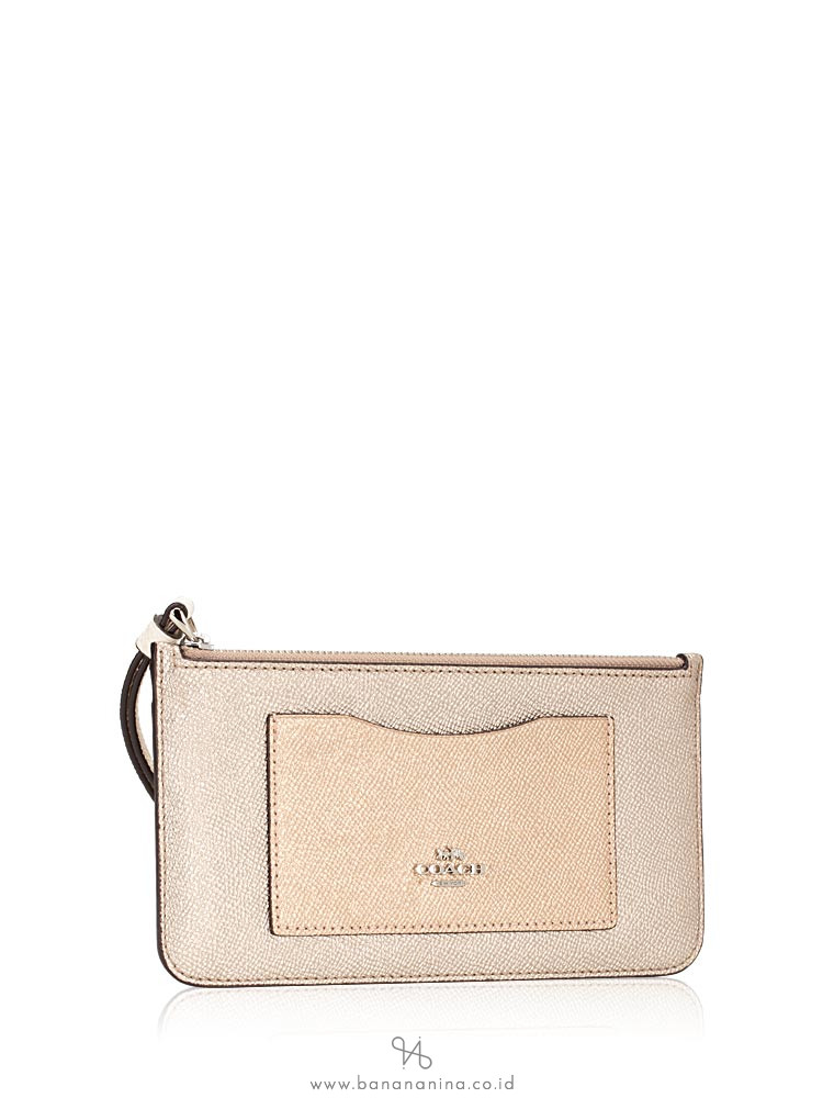 COACH 67541 Metallic Colorblock Zip Wallet Chalk Multi