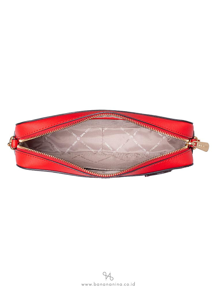 MICHAEL KORS Jet Set Item Monogram Butterflies Large Crossbody Dark Sangria