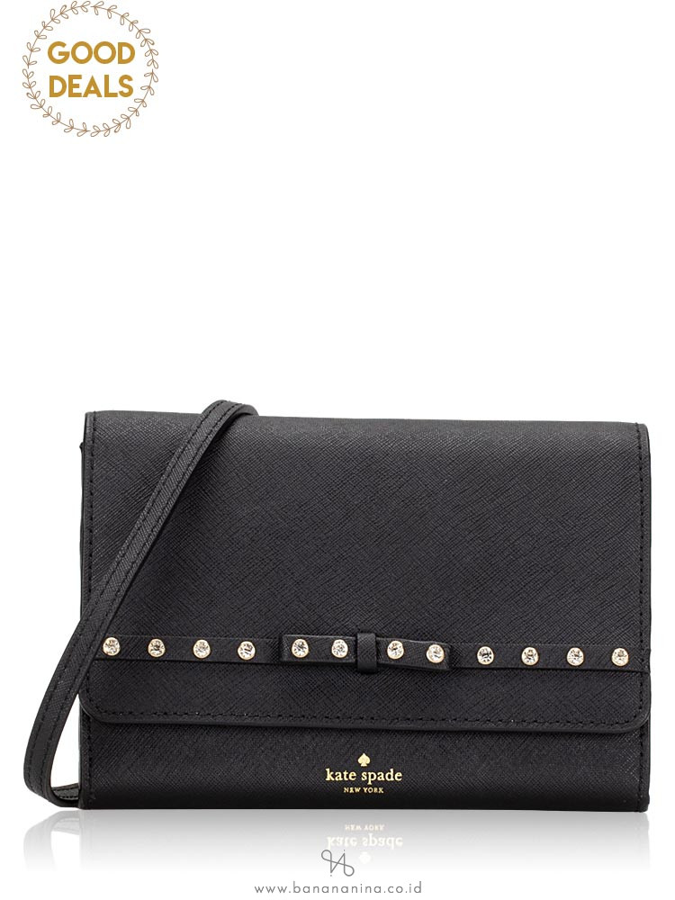 KATE SPADE Laurel Way Jeweled Summer Crossbody Black