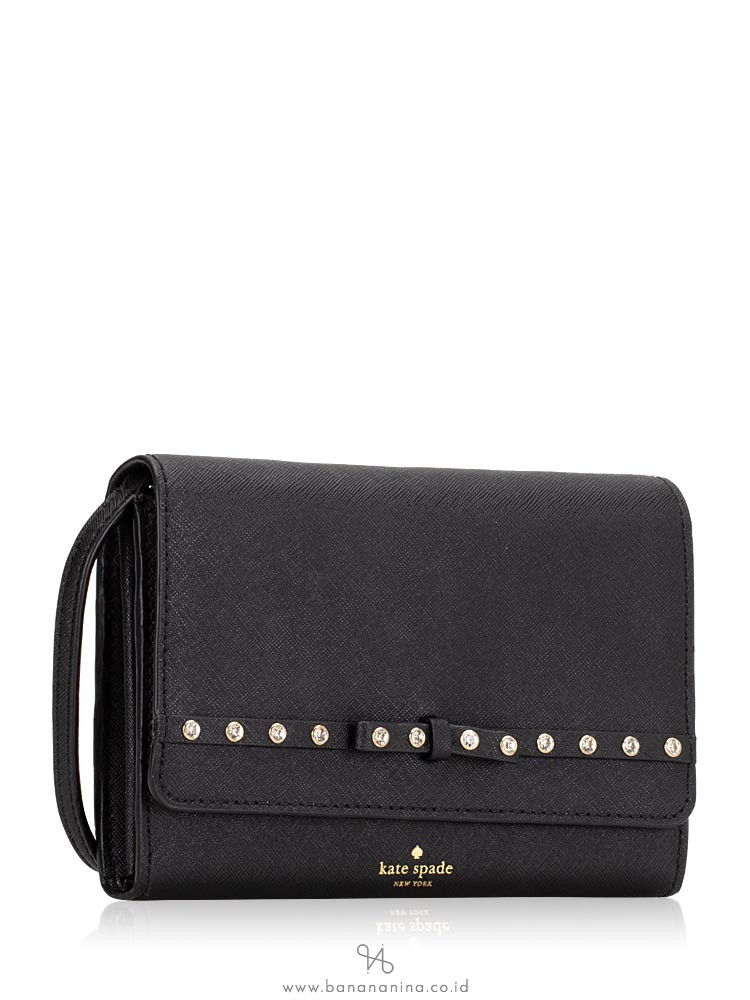 KATE SPADE Laurel Way Jeweled Summer Crossbody Black