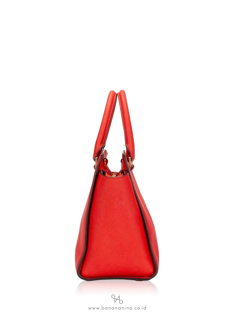 MICHAEL KORS Selma Large Saffiano Satchel Mandarin