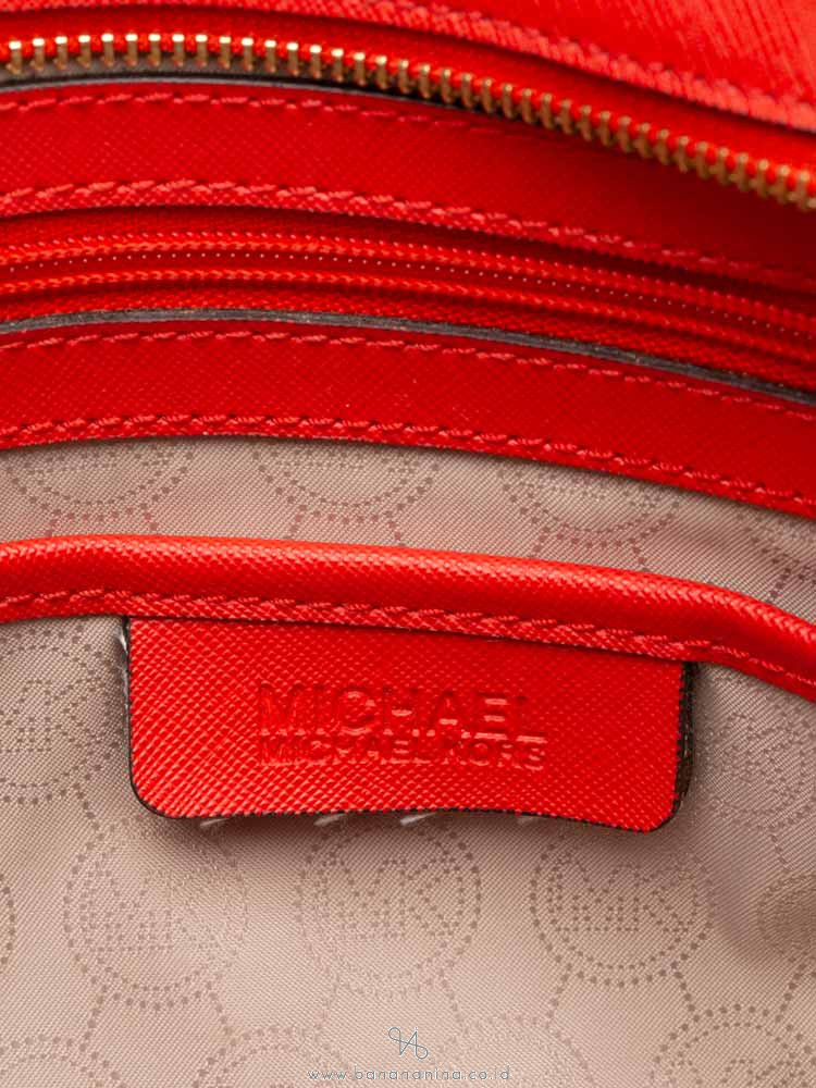 MICHAEL KORS Selma Large Saffiano Satchel Mandarin