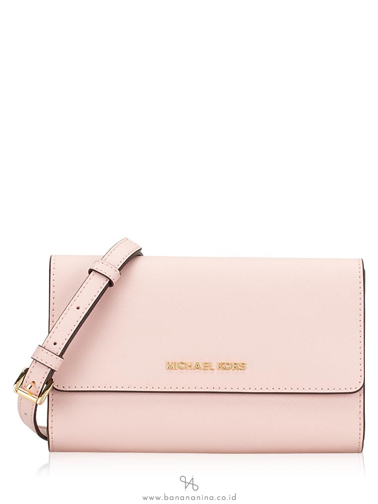 MICHAEL KORS Jet Set Travel 3 In 1 Wristlet Clutch Crossbody Blossom