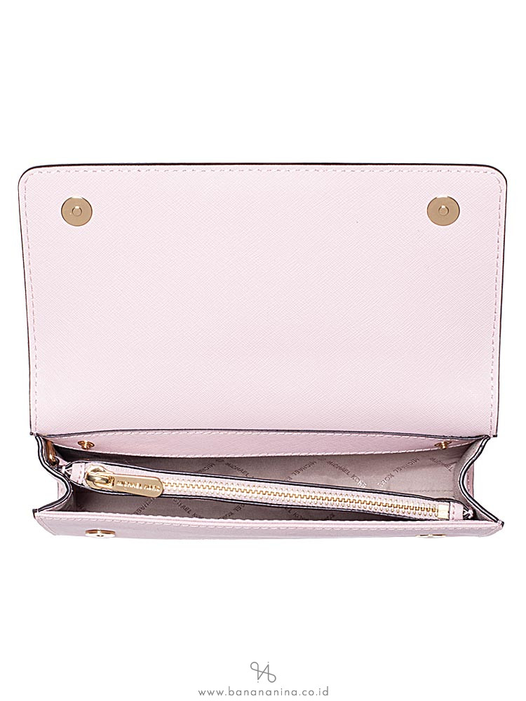 MICHAEL KORS Jet Set Travel 3 In 1 Wristlet Clutch Crossbody Blossom