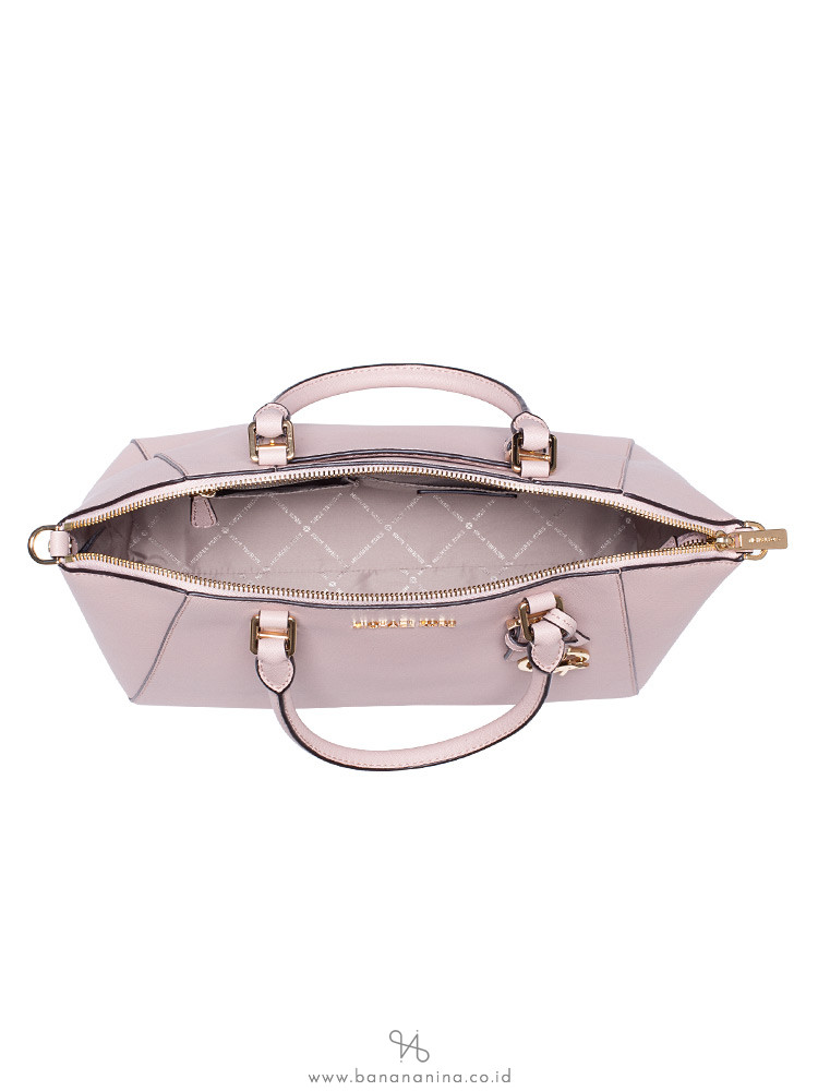 MICHAEL KORS Ciara Saffiano Large Top Zip Satchel Blossom