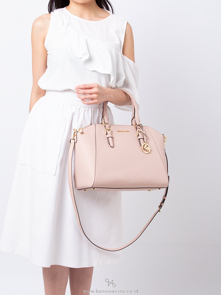 michael kors ciara large top zip satchel