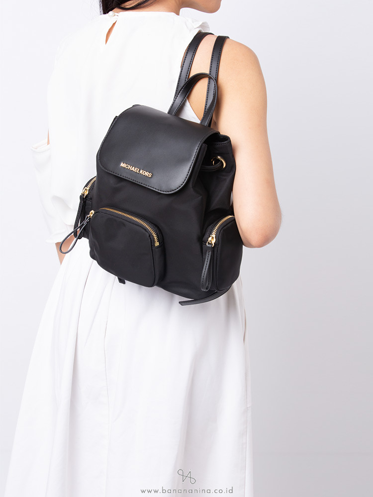 michael kors black nylon backpack