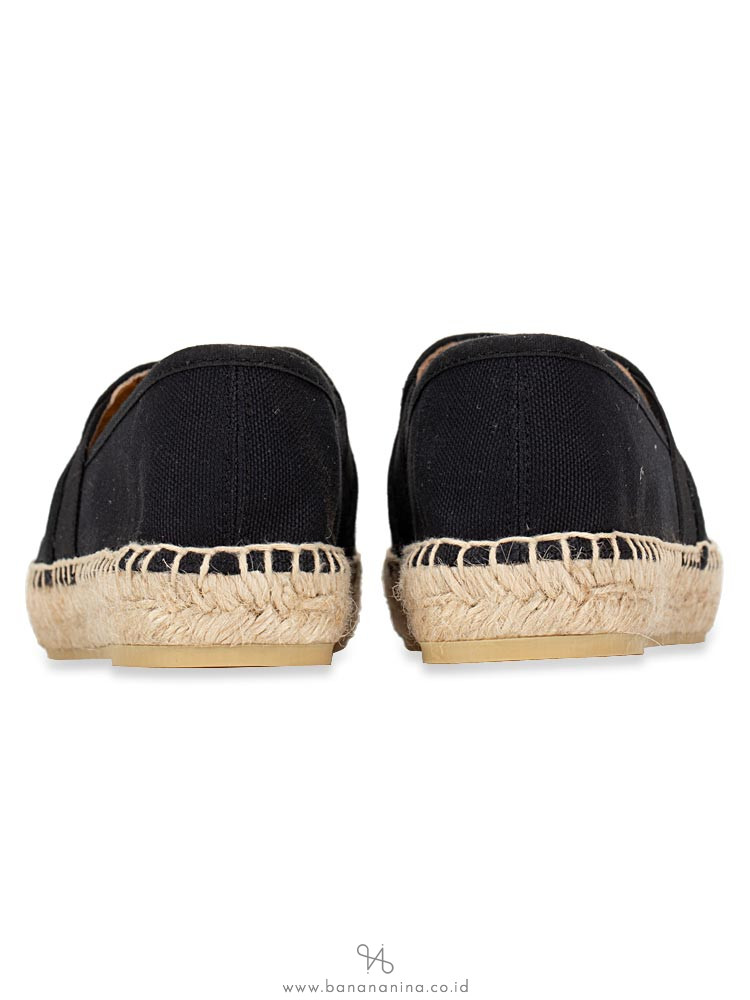 KENZO Tiger Canvas Elastic Espadrille Black Sz 36
