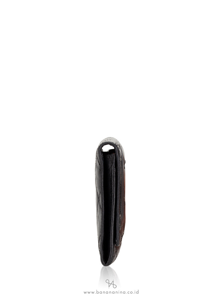 CHANEL Calfskin Quilted Cambon Flap Wallet Black
