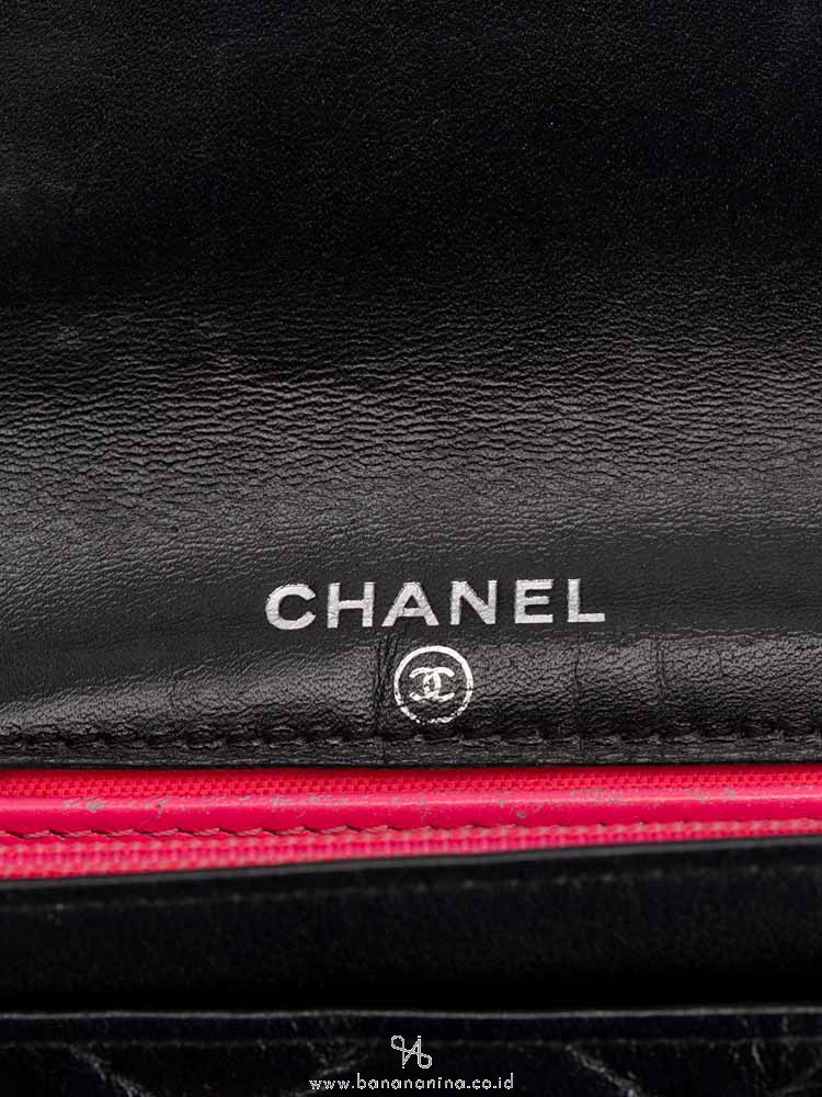 CHANEL Calfskin Quilted Cambon Flap Wallet Black