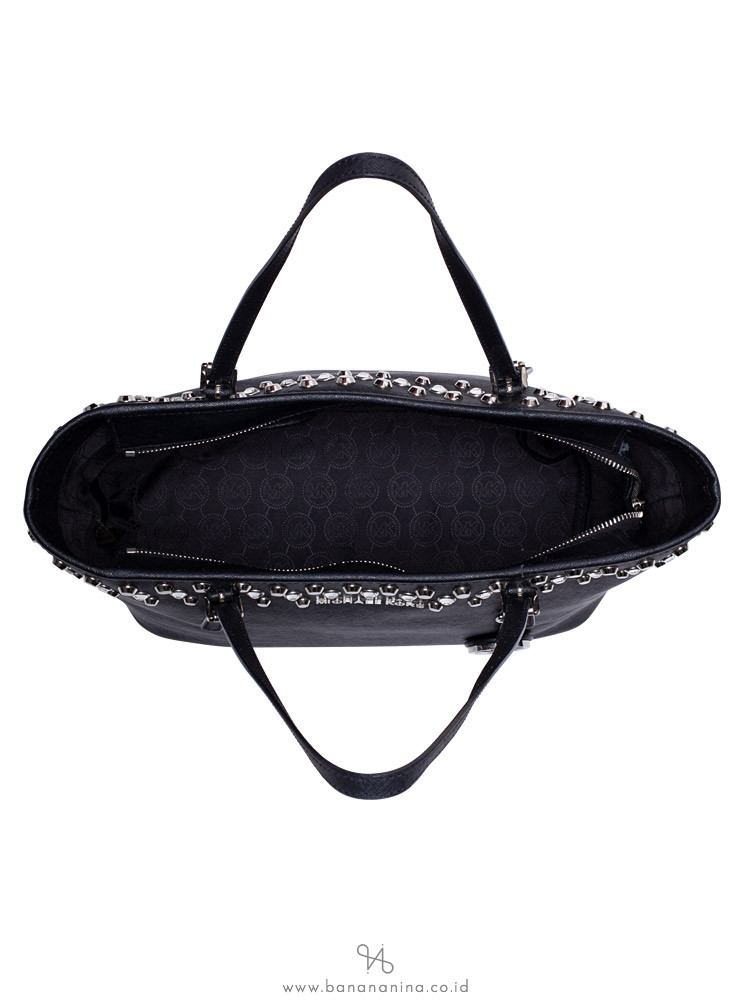 MICHAEL KORS Jet Set Travel Jewel Small Tote Black