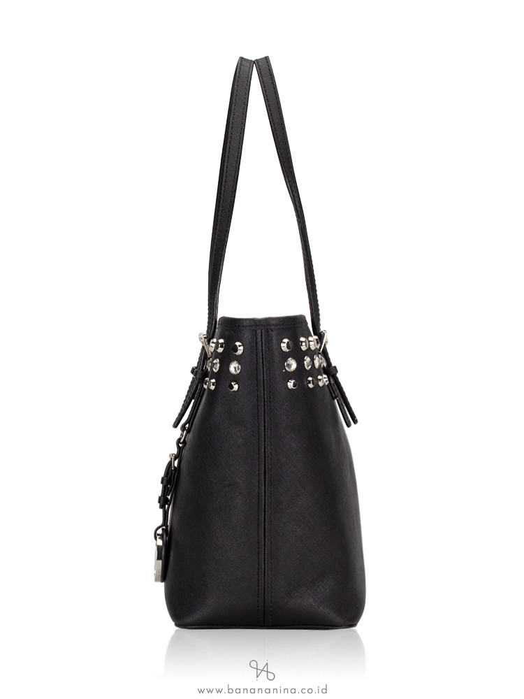 MICHAEL KORS Jet Set Travel Jewel Small Tote Black