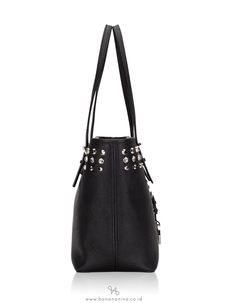 MICHAEL KORS Jet Set Travel Jewel Small Tote Black