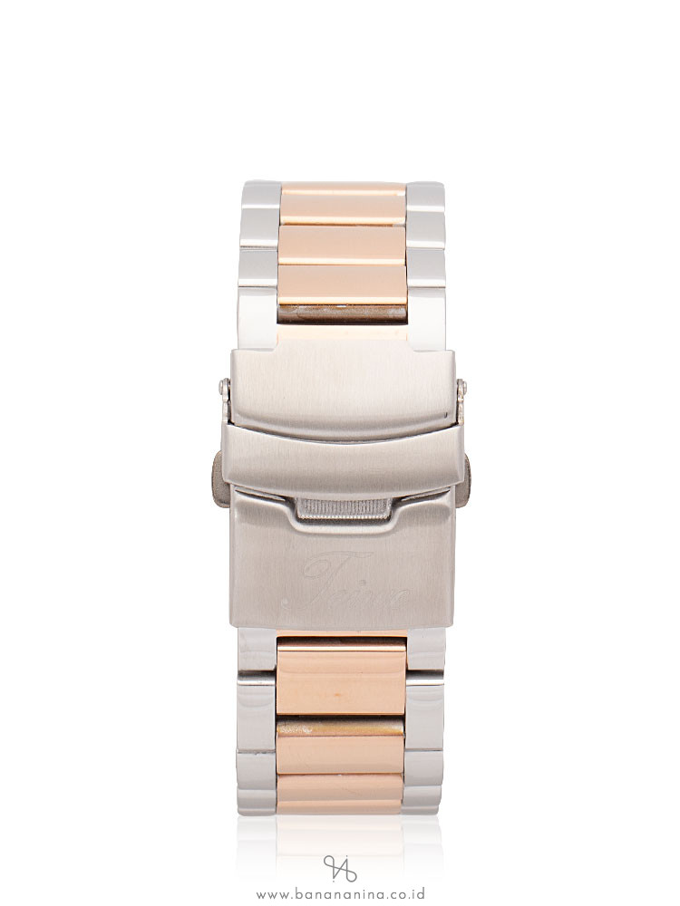 TEIWE Men TWC-18012 Gent Chronograph Stainless Silver Rosegold