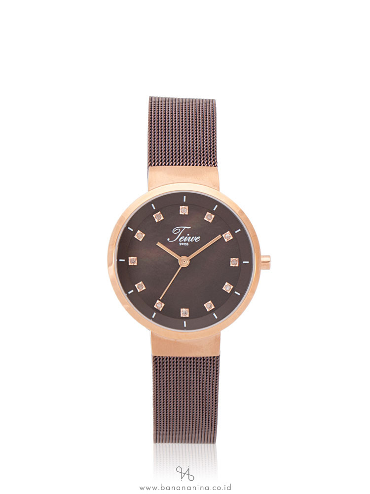 TEIWE TW99143L-B03 Stainless Mesh Strap Brown